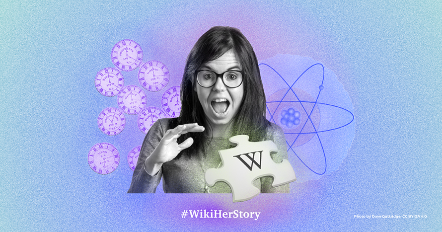 A photo illustration created for the 2020 event WikiHerStory