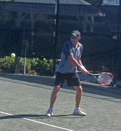 Jeffrey Pessin playing tennis