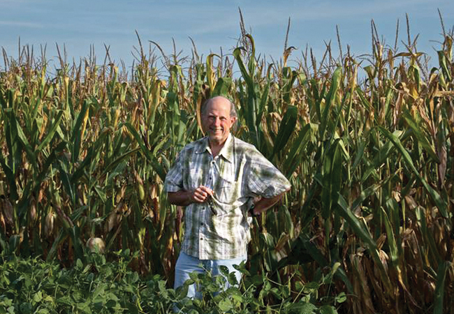 F. Peter Guengerich in a cornfield