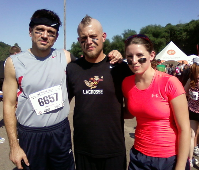 John Denu with his son and daughter-in-law