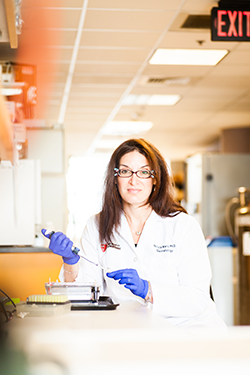 Nicole Ward in her lab