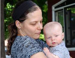 The writer and her son