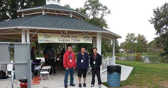 Cheung and his brothers participated in a Lupus Foundation annual walk in 2012.