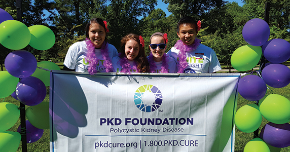 Matthew Cheung and his friends volunteered at the Polycystic Kidney Disease Foundation annual walk in 2015.