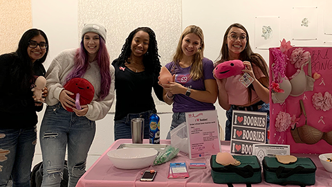 Cupcakes and bra pong — raising awareness through outreach