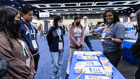 Pollard helps her students STEP this way