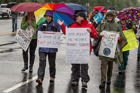 The March for Science is one example of scientists advocating for political change.