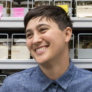 Lauren Esposito, the founder of 500 Queer Scientists, runs a research lab focusing on the biology and evolution of spiders and scorpions.