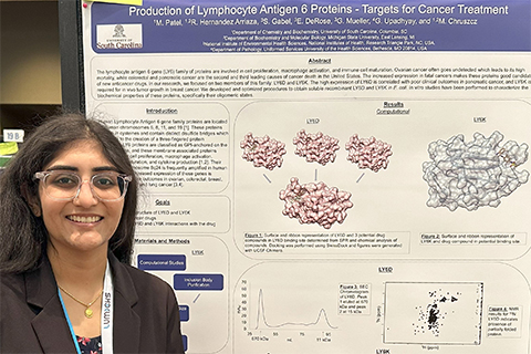 Megha Patel presents her research at Discover BMB, the ASBMB’s annual meeting held in Seattle in March.