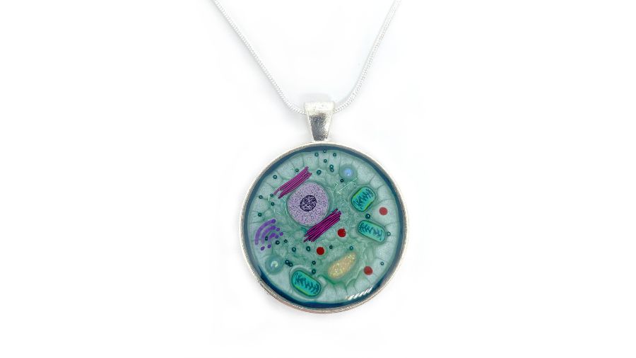 Do you know someone who’s passionate about cell biology? If so, they’re sure to love this necklace from Caro Gray Creates at Etsy.com.