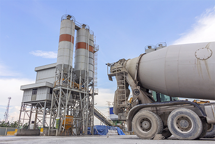 A cement truck