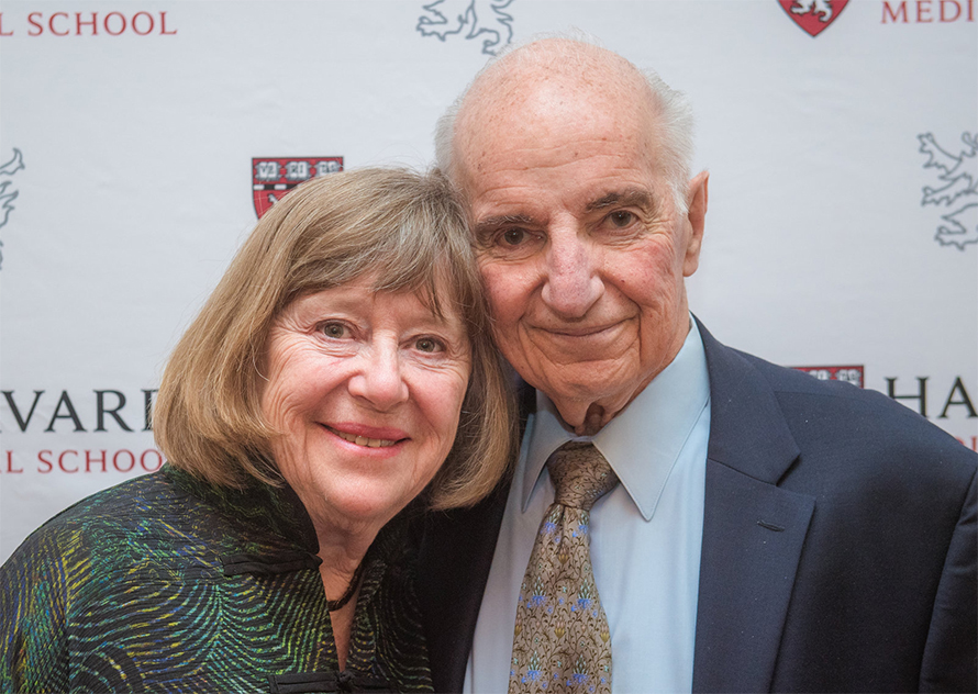Fred and Joan Goldberg at the Harvard Medical School celebration for the establishment of the Alfred and Joan Goldberg Education and Fellowship Fund for Cell Biology in April 2019.