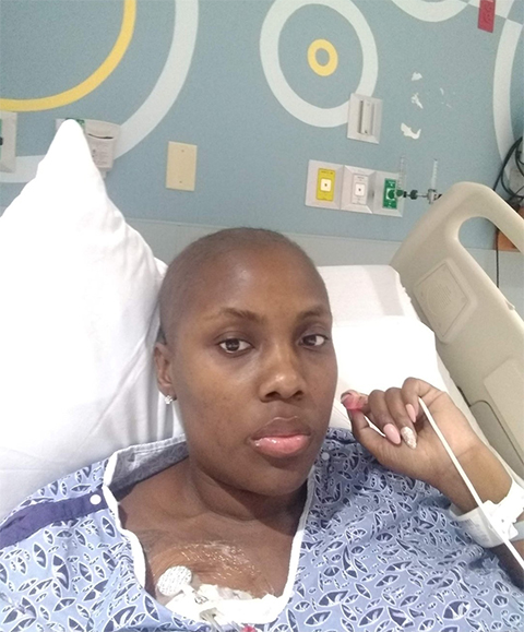 While receiving myeloablative chemotherapy to prepare her body for Casgevy, Gray developed painful mouth sores and lost her hair.