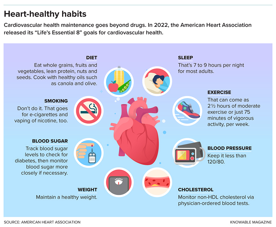 Lifestyle changes can help to reduce the risk of heart disease.
