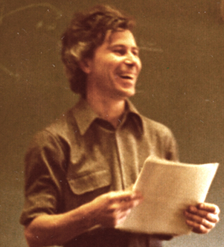 Guido Guidotti presents at his group meeting in 1973 in the Harvard BioLabs.