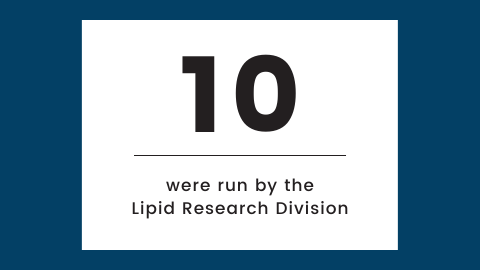 10 were run by the Lipid Research Division