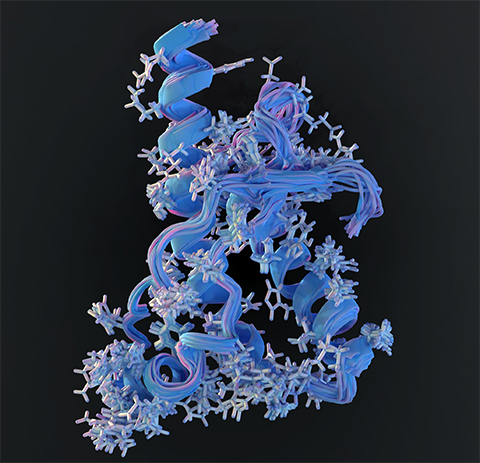 3D rendering of prion proteins.