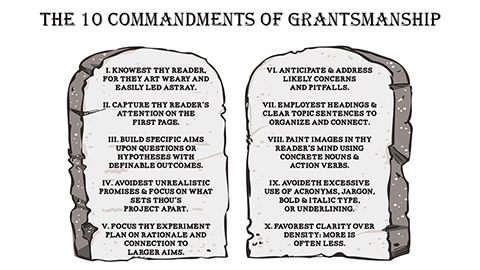 The 10 commandments of grantsmanship