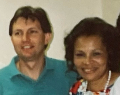 George Carman and Elvira Doman during her sabbatical at Rutgers. Carman recalled: “I’ve had other people spend time in my lab, but it was kind of unique for me that she was my teacher. We reversed roles.”