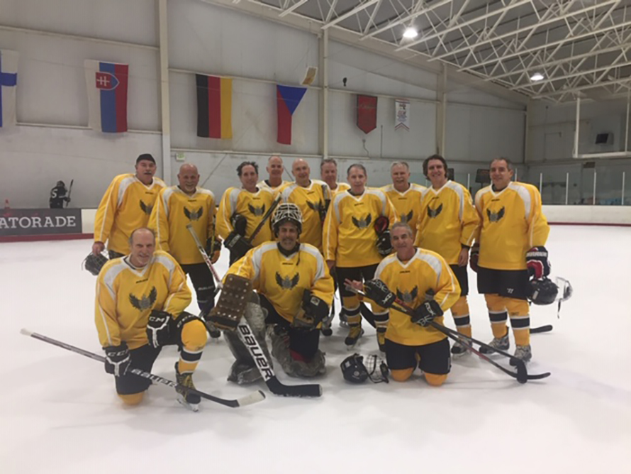 Ed Eisenstein’s senior (60+) hockey team, the Silverkings, were the 2020 league champions.